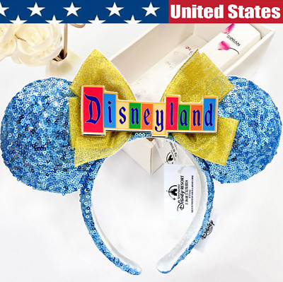 Disneyland Marquee Sign Disney Parks Mickey Minnie Ears Headband-image