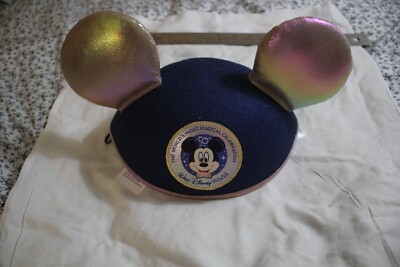 Disney Parks Walt Disney World 50th Anniversary Adult Mickey Mouse Ears Hat NEW-image