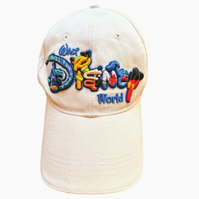 VTG DISNEY Parks Adult Baseball Hat Colorful 3D Embroidered 1990s Cap Taiwan-image