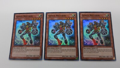 3x  GENEX NEUTRON  LIMITED EDITION  CT09-EN005 SUPER RARE  YUGIOH  NM / UNPLAYED-image