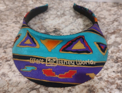 Vintage 80s Mickey Mouse Sun Visor Cap - Disneyland Walt Disney World Hat -image