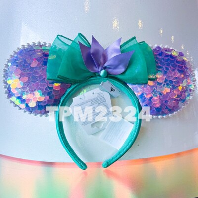 2025 Disney Parks Little Mermaid Ariel Purple Ears Headband NWT-image