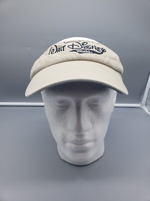 Vintage Walt Disney World Sun Visor Hat Beige Strapback-image