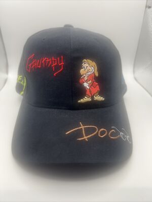 WALT DISNEY WORLD PARKS 7 SEVEN DWARFS BASEBALL HAT EMBROIDERED VINTAGE 90'S NOS-image