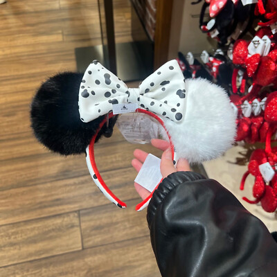 Disney Parks Halloween 101 Dalmatians Cruella De Vil Mickey Ears Headband 2024-image