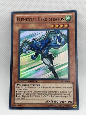 Yu-Gi-Oh! Elemental Hero Stratos 2010 Collectors Tin CT07-EN006 Limited Super LP-image