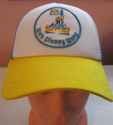 New Disney Parks Walt Disney World Logo Castle Yellow White & Blue Adult Adjust-image