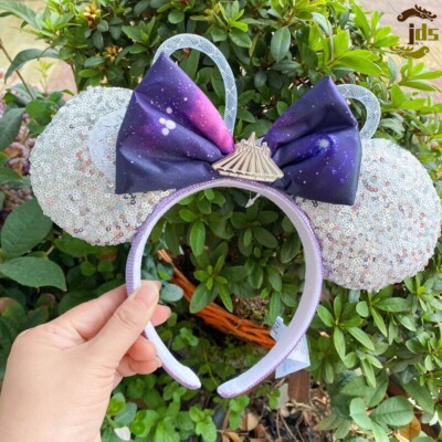 Disney Minnie Mouse Main Attraction January Space Mountain Ears Headband NWT-image