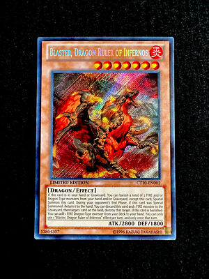 🔥 YUGIOH • BLASTER, DRAGON RULER OF INFERNOS • SECRET RARE • CT10-EN002 • NM-image