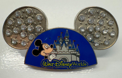 WDW Celebrate Everyday Mickey Mouse Jeweled Ears Hat w/Castle Pin # 67269-image