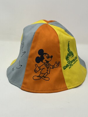 Vintage Walt Disney World Cloth Bucket Beach Bell Hat Walt Disney Productions-image