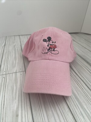 Disney Parks Mickey Mouse Authentic Original Hat 100% Cotton Pink Cap RN 1298555-image