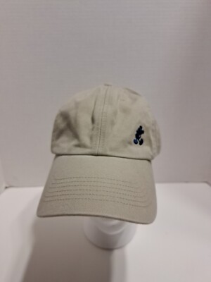 Vintage Walt Disney World Disney Parks Hat Cap Tan Navy Blue Silhouette Mickey-image