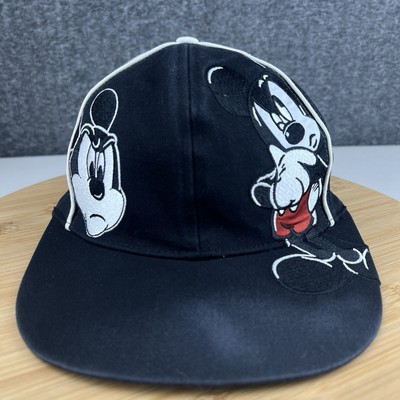 Walt Disney World Mickey Mouse Hat Cap Size Medium Black Embroidered FADED-image