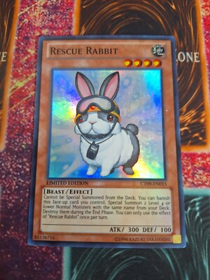 Yu-Gi-Oh! TCG Rescue Rabbit CT09-EN015 Super Rare Limited Near Mint c3/-image