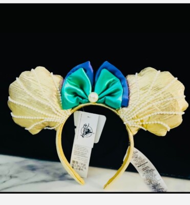 Disney Parks BaubleBar The Little Mermaid Seashell Pearl Ear Headband NWT-image