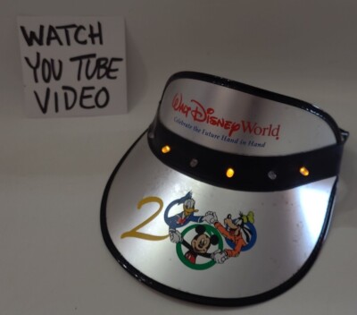 Walt Disney World Celebrate The Future 2000 Adult Visor Hat Lights Up Vintage ⬇️-image