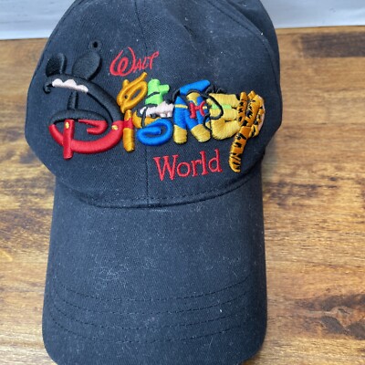 Disney Parks Walt Disney World Embroidered 3D Hat Black Adult adjustable-image