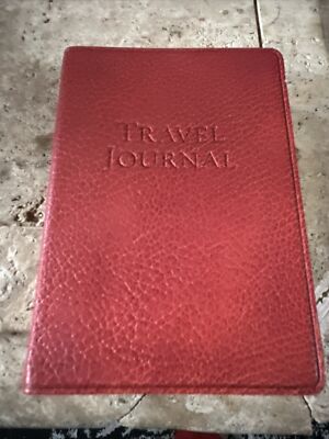 Travel Journal 6” Leather Soft Cover 320 Lined Pages Cranberry-image