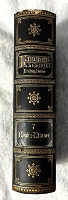 1891 Church Lexicon Encyclopedia Of Catholic Theology Vol 7 Leather German Text-image