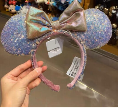 Disney Parks Minnie Ears 50th Anniversary  Earidescent Iridescent Headband-image