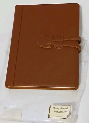 Leather Bound Lined Journal Diary Brown Pebbled Cover Closure BBS World Market-image