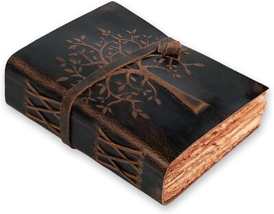 Vintage Journal 6 X 4 (A6) inches – 200 Antique Deckle Edge Handmade Paper book-image