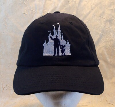 Walt Disney Mickey Mouse & Castle Silhouette Hat Adjustable Adult Cap WDW New-image