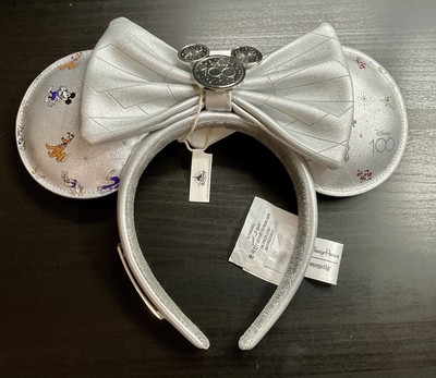 DisneyParks Loungefly 100 Year Minnie Mouse Bow Ears Mickey Headband Ears-image