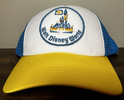 Walt Disney World 50th Anniversary Castle Retro Snap Back Trucker Hat Cap NWT-image