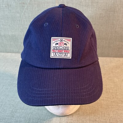 Walt Disney World Cap Hat Adult Size 59cm Navy Blue Square Patch US Approx L-image