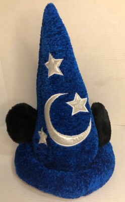 Disney Parks Mickey Mouse Blue Fantasia Sorcerer's Wizard Hat w/ Ears Adult Size-image