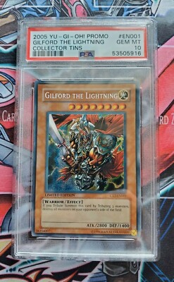 Gilford The Lightning 2005 PSA 10 Gem MINT CT2-EN001 Secret Rare Collector Tins -image