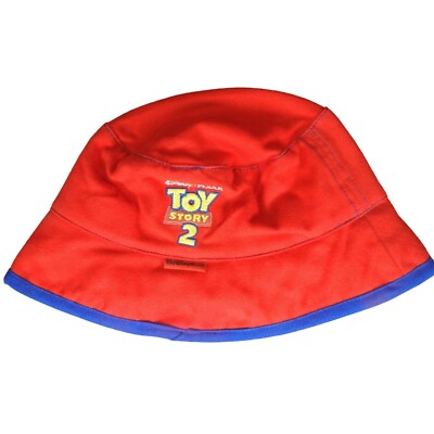 Vintage Disney Toy Story 2 Buzz Lightyear Embroidered Bucket Hat Youth Child-image