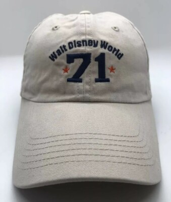 Walt Disney World 71 Cap Hat Adjustable Adult 100% Cotton Beige-image