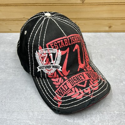 Walt Disney World Established 1971 Hat Ball Cap ONE SIZE Strap Back Distressed-image