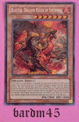 YuGiOh Blaster, Dragon Ruler of Infernos CT10-EN002 Secret Rare Limited Edition-image