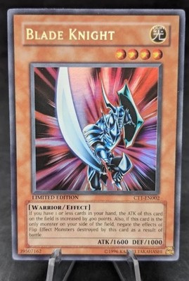 Blade Knight CT1-EN002 - Yugioh TCG - Super Holo Error  Misprint - LP-image