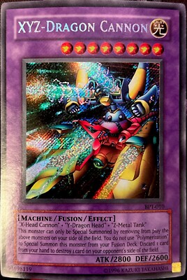 XYZ-Dragon Cannon BPT-010 Limited Edition Secret Rare LP Curved-image