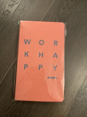 NEW Poppin Work Happy Hard Cover Journal  - 160 Pages Guava-image
