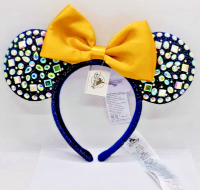 Disney Parks WDW 50th Anniversary Jeweled Minnie Mouse Headband Ears New Ship-image