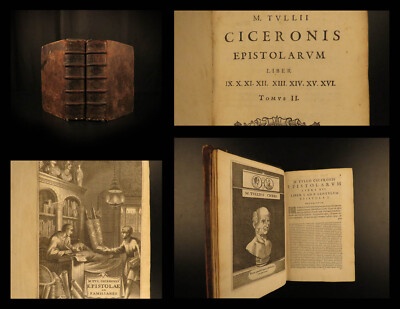 1677 Cicero Epistolae Familiar Letters ROME Paulus Manutius Commentary Elzevier-image