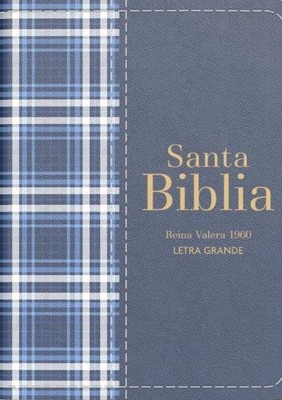 Reina Valera 19 Biblia Rvr 1960 Compacta Símil Piel Cuadros Azul (Leather Bound)-image