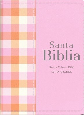 Reina Valera 19 Biblia Rvr 1960 Compacta Símil Piel Cuadros Rosa (Leather Bound)-image