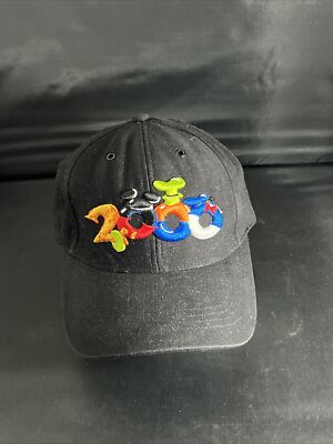 Walt Disney World Vintage 2000 Y2K Baseball Cap Black Snapback Adjustable-image