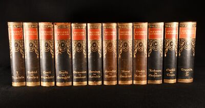1924-30 12vol Meyer's Lexikon German Encyclopaedia Leather Binding-image