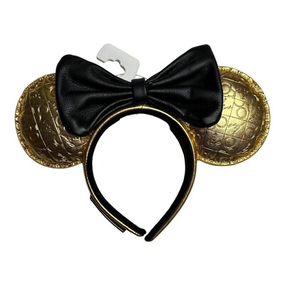 2021 Loungefly Walt Disney World 50th Anniversary Leather Minnie Ear Headband-image