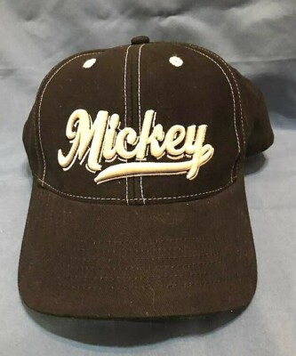 Vintage Disney - Mickey Script Hat - White Stitching - Snapback - New with Tags-image