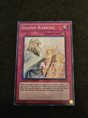 Yu-Gi-Oh! TCG Solemn Warning 2011 Collectors Tins CT08-EN015 Limited Edition...-image