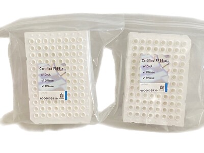(9 Pcs) BRAND 96-Well Plastic Culture Microplates White Non-Skirted-image